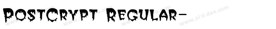 PostCrypt Regular字体转换